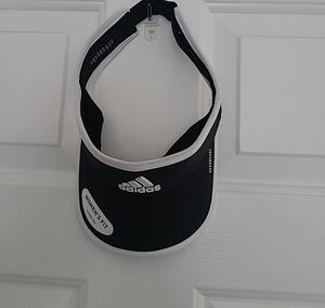 Adidas Black and White Sports Visor